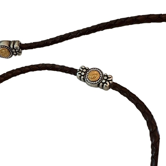 Vintage 90s Brighton Braided Leather Belt Bracelet - Picture 4 of 5